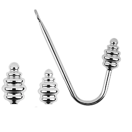 Anal Hooks GreatBenefit Anal Ribbed Set Screw-in 8826 Hook 0930